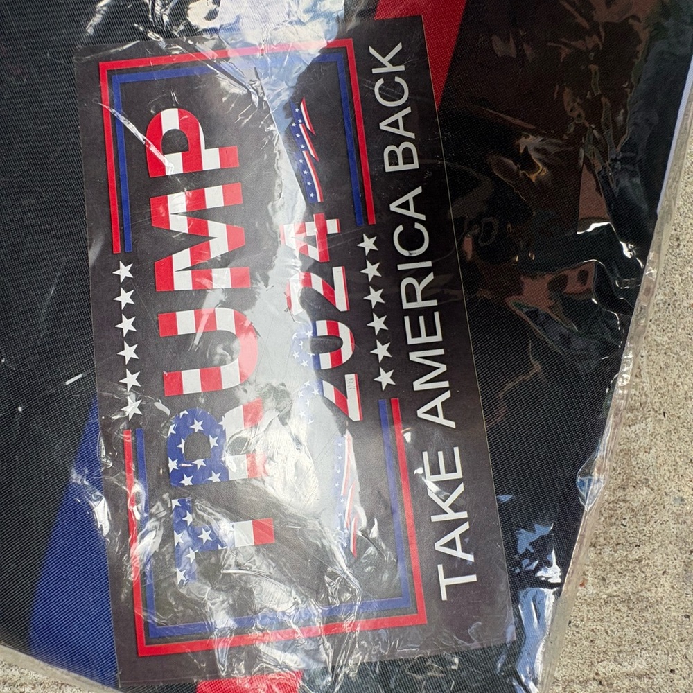 Patriotic 2024 Campaign Flag Trump take America back flag